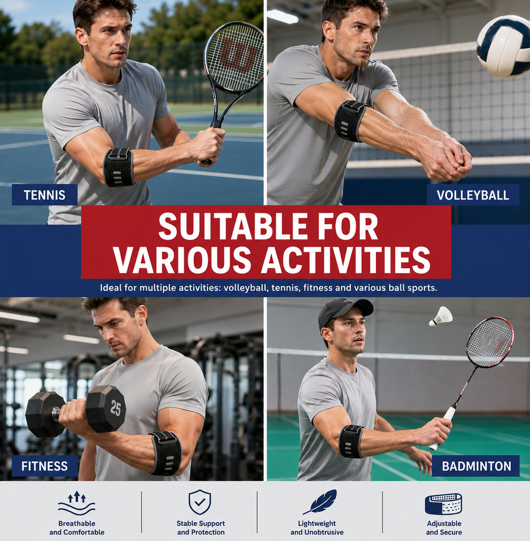 Adjustable Compression Elbow Support Strap with Silicone Pad Bowlift
