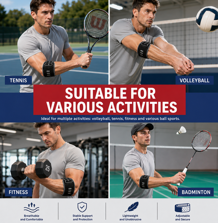 Adjustable Compression Elbow Support Strap with Silicone Pad Bowlift