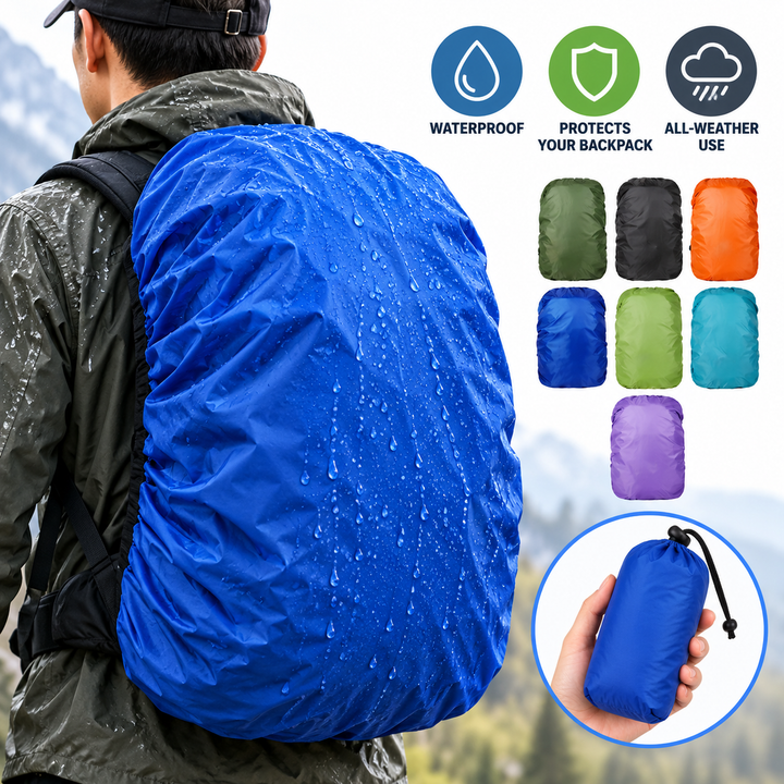 Waterproof Backpack Rain Cover with Elastic Hem and Reflective Safety Strip Bowlift