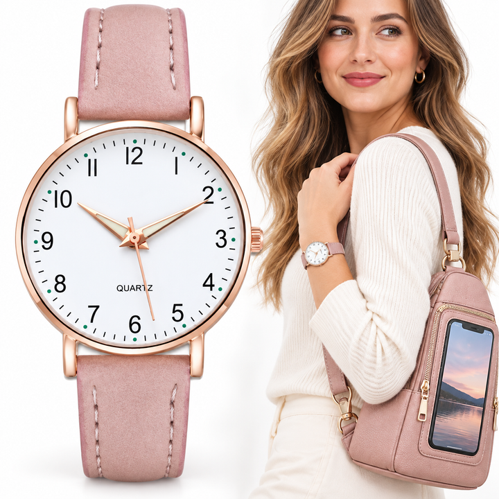 Minimalist Quartz Analog Leather Strap Casual Wrist Watch Bowlift