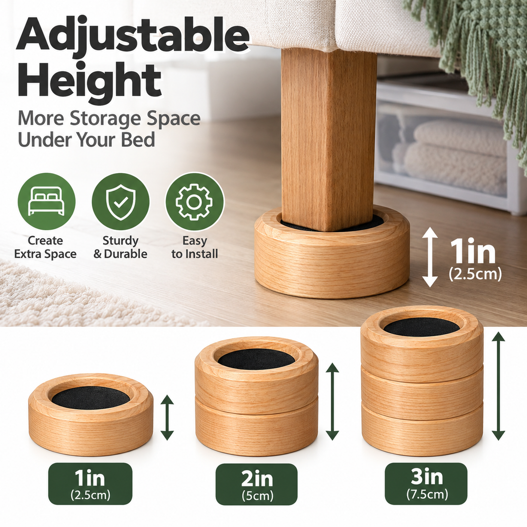 Round Beechwood Non-Slip Elevated Pet Feeding Bowl with Engraved Koala Design Bowlift
