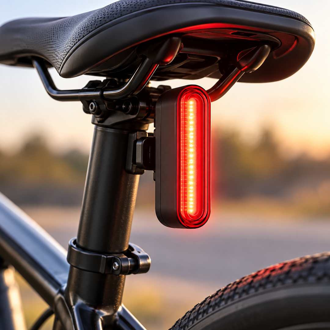 Rear Rechargeable Bicycle LED Tail Safety Light with Seatpost Mount and Brake Sensor Bowlift