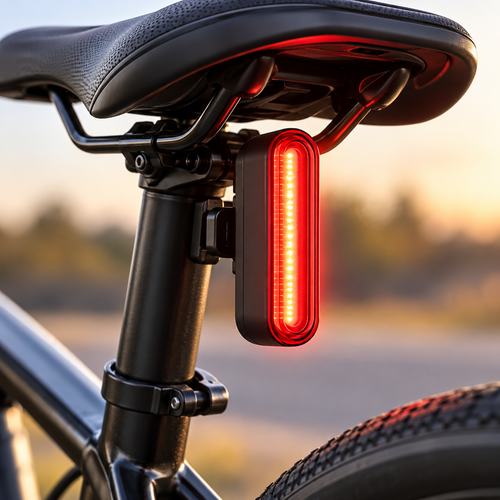 Rear Rechargeable Bicycle LED Tail Safety Light with Seatpost Mount and Brake Sensor Bowlift