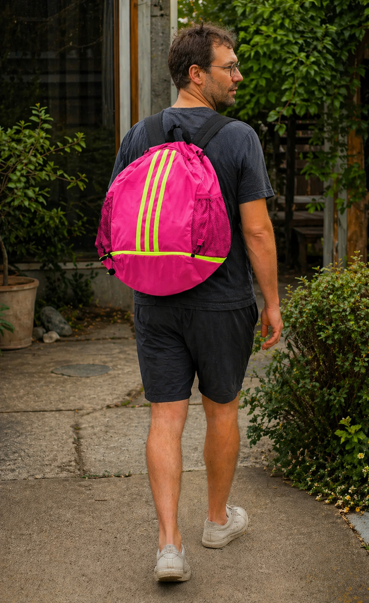 BowLift | Large Nylon Drawstring Tote Backpack