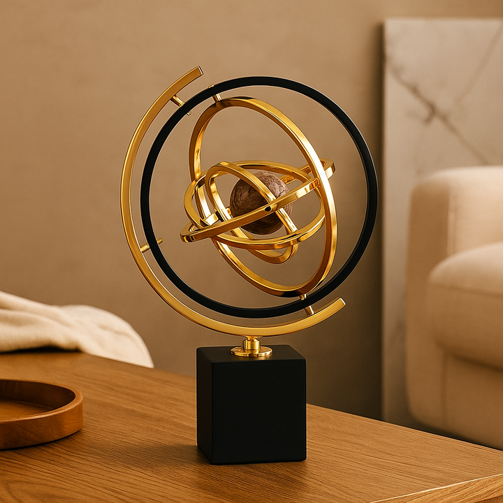 Handmade sculpture with marble base for elegant interior design Bowlift