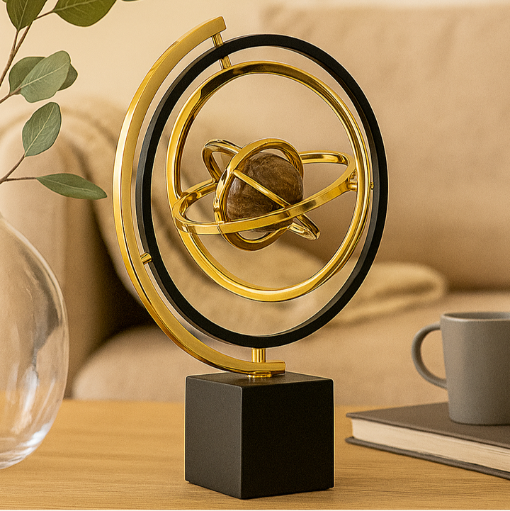 Handmade sculpture with marble base for elegant interior design Bowlift