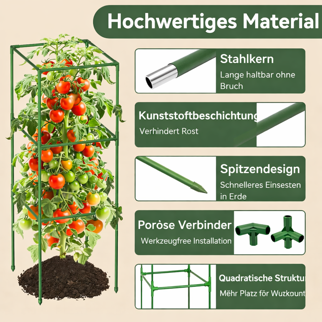 GrowGuard — Easy upright support for strong plants that don't want to topple anymore! | Bowlift