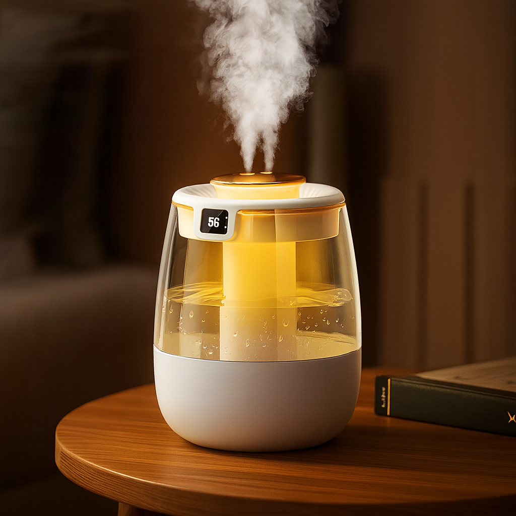 Quiet Night-Light Mode – 1300 ml Tank – Dry Air Relief for Bedroom & Nursery Bowlift