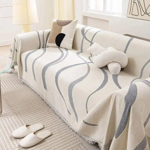 BowLift | Chenille Sofa Throw | Reversible Sofa Cover for Couch