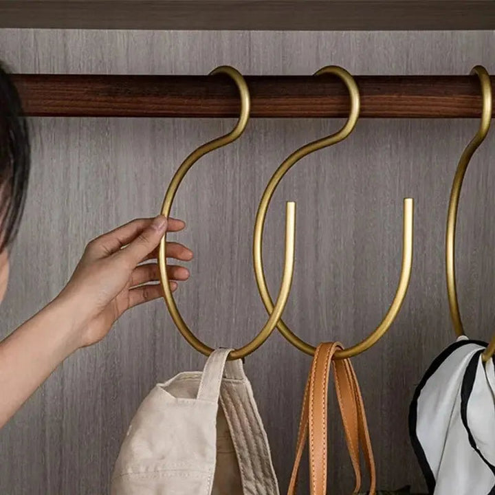 BowLift | HangStruct – S-shaped metal hangers (set of 5) for space saving
