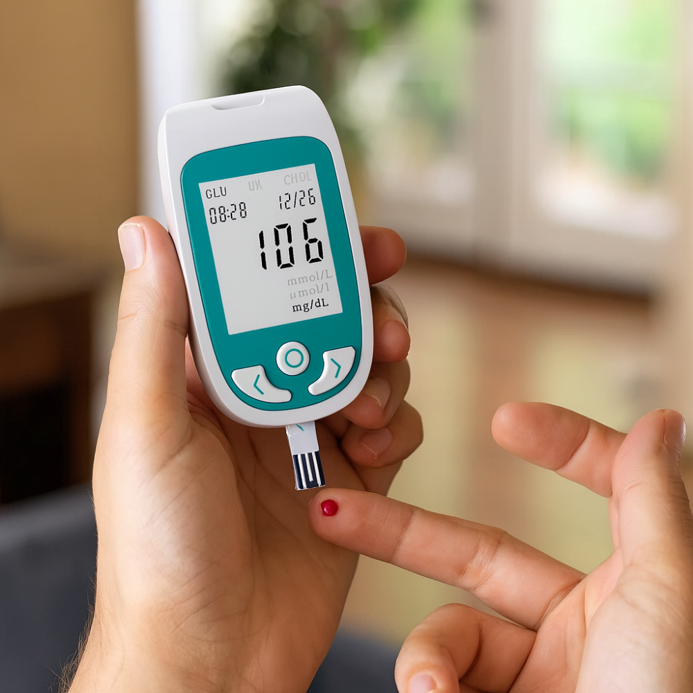 BowLift | Digital Blood Glucose Cholesterol Monitor Kit Home Health Test