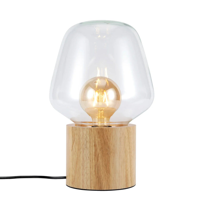 BowLift | Elegant Wooden Lamp with Glass Bowl – Stylish Addition to Any Interior