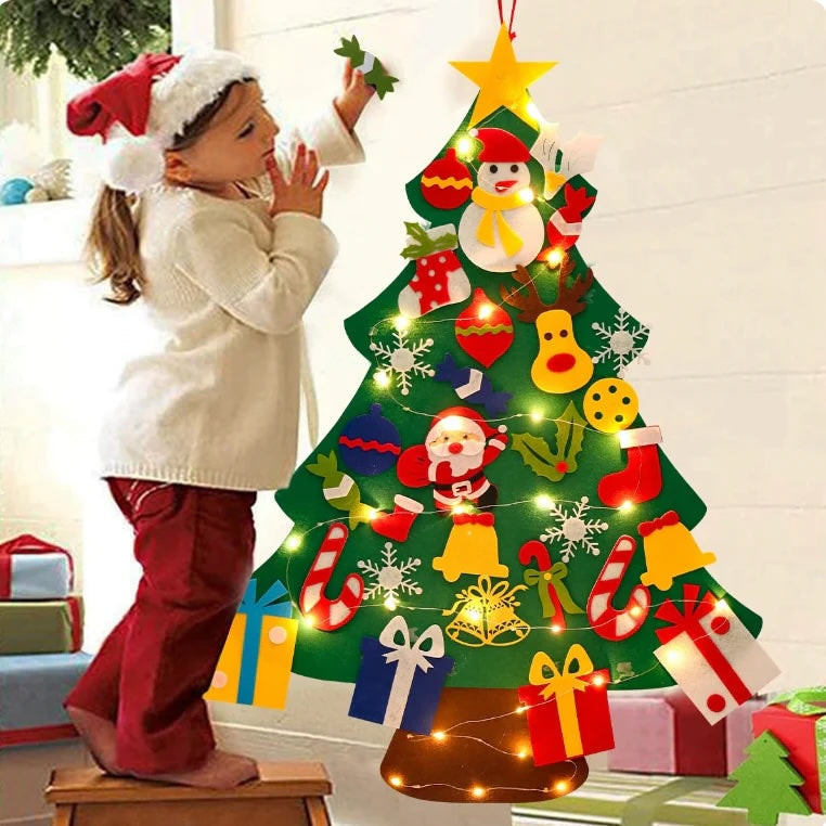 BowLift | Montessori felt Christmas tree with fairy lights