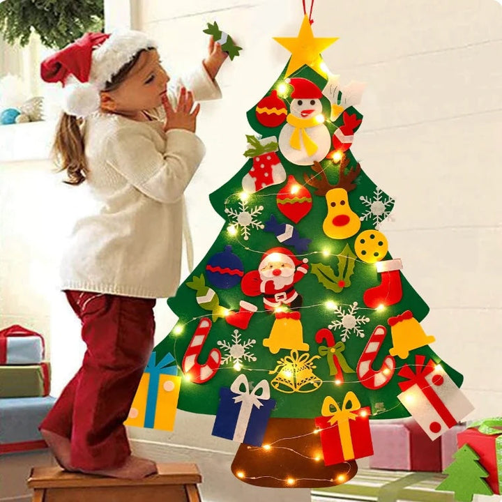 BowLift | Montessori felt Christmas tree with fairy lights