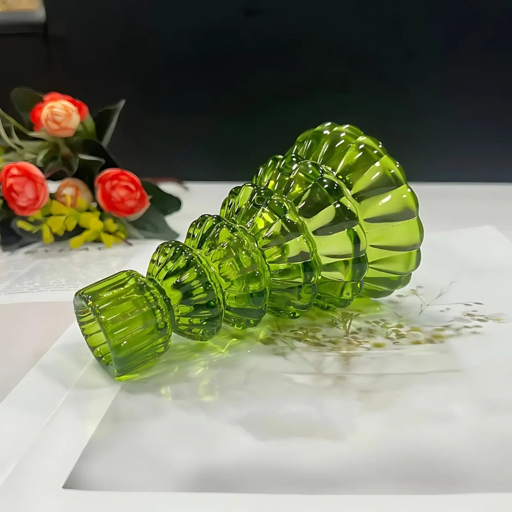BowLift | Christmas Tree Glass Candle Holder | 3pcs Set