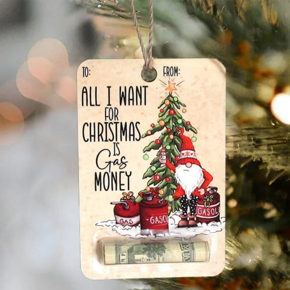BowLift | Christmas Cards Wooden Money Holder Ornament Decoration