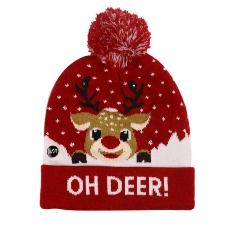 BowLift | 🎅LED Christmas Knitted Hats Light up Xmas Beanie