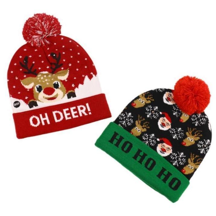 BowLift | 🎅LED Christmas Knitted Hats Light up Xmas Beanie