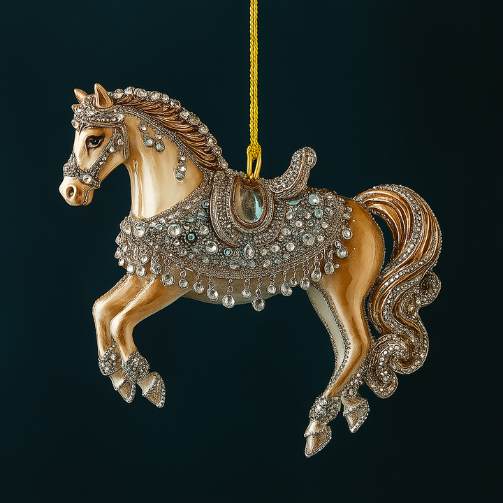 BowLift | Christmas Ornament Horse Acrylic Rhinestone Hanging Tree Decor