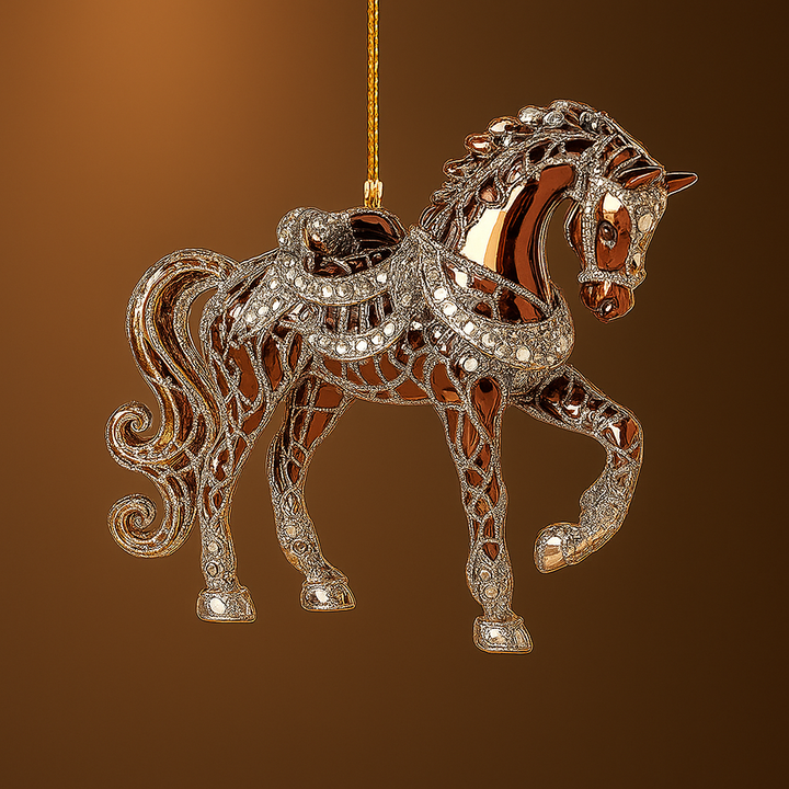 BowLift | Christmas Ornament Horse Acrylic Rhinestone Hanging Tree Decor