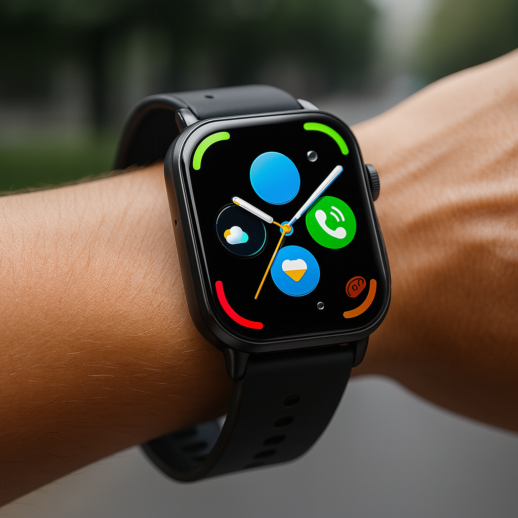 BowLift | Smart Watch Black Silicone Fitness Tracker