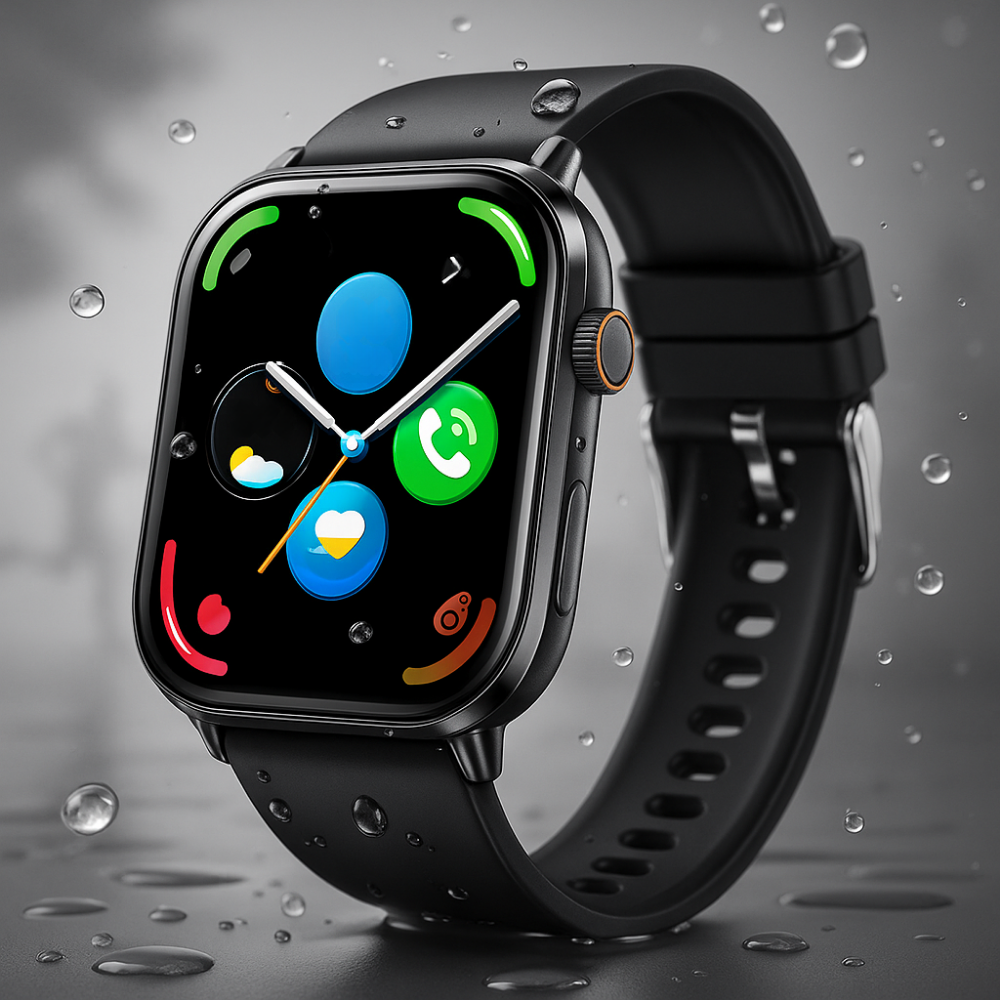 BowLift | Smart Watch Black Silicone Fitness Tracker
