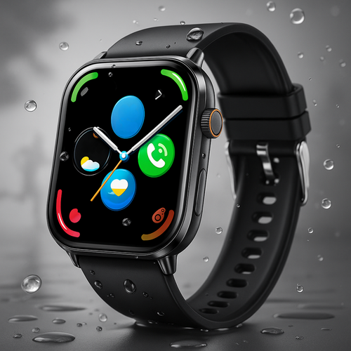 BowLift | Smart Watch Black Silicone Fitness Tracker