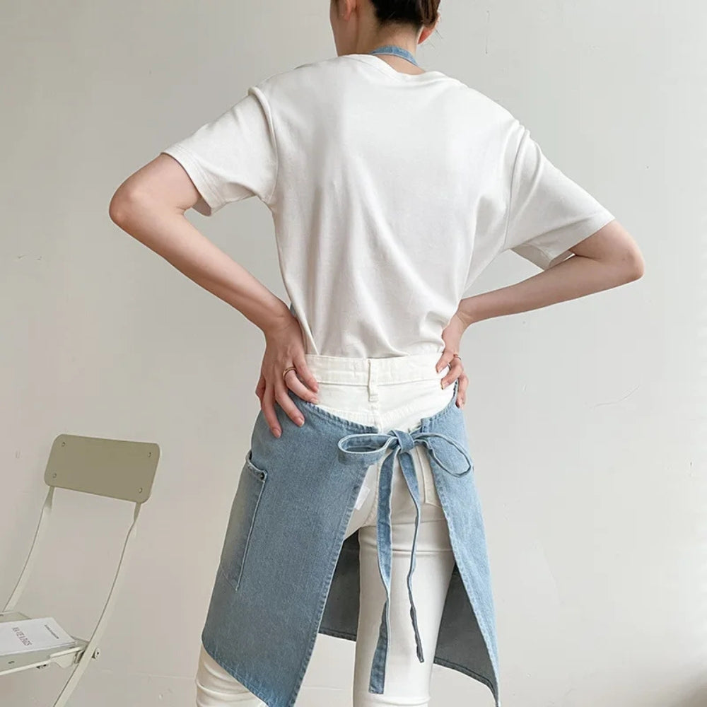 BowLift | Classic Blue Denim Pocket Apron
