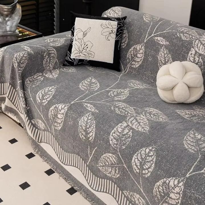 BowLift | Classic Chenille Leaf Sofa Cover