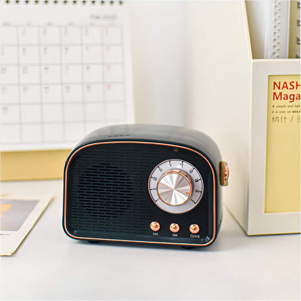 BowLift | Retro Bluetooth Speaker in Vintage Radio Design with Wireless Sound System
