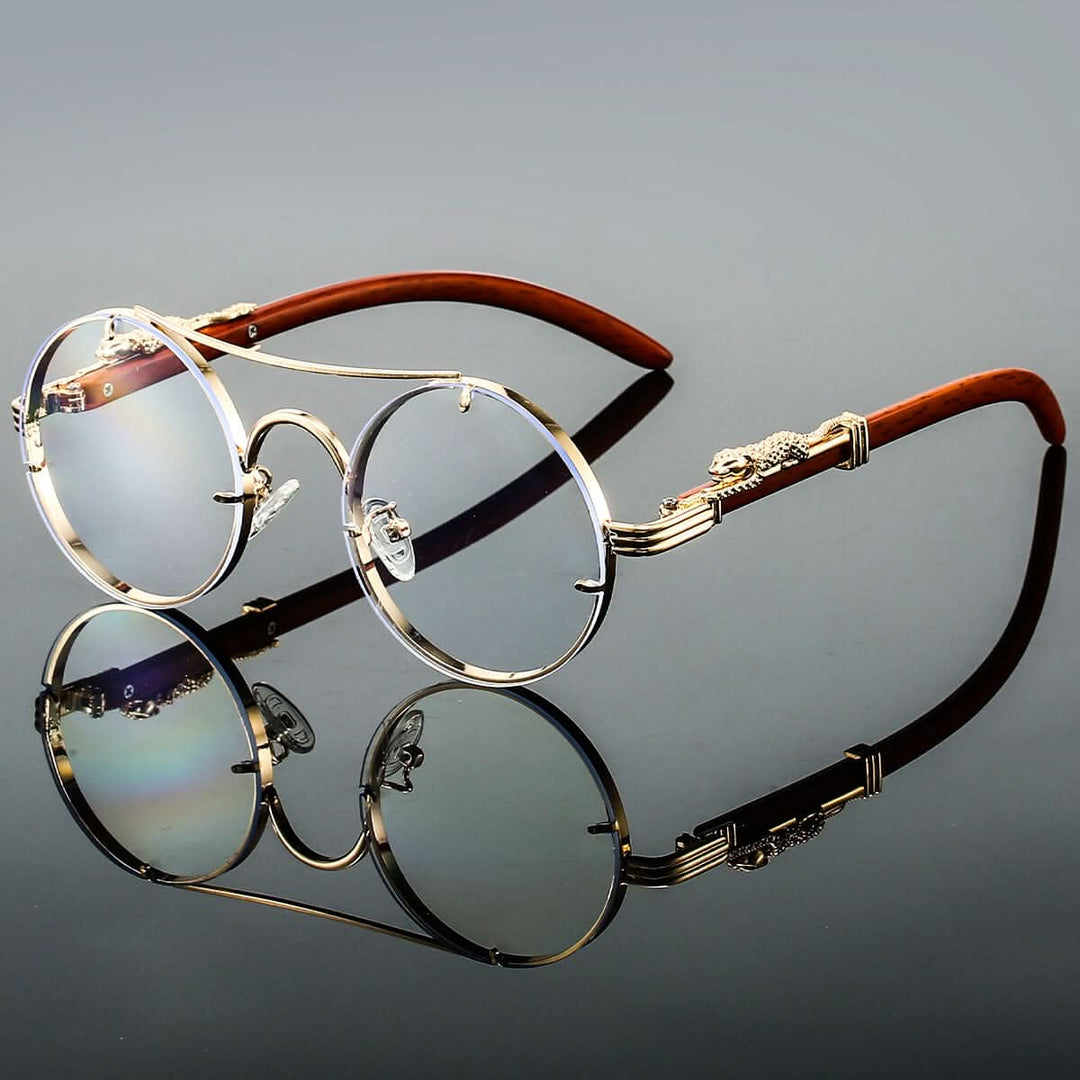 BowLift | Men’s Oval Metal Retro Sunglasses with UV Protection