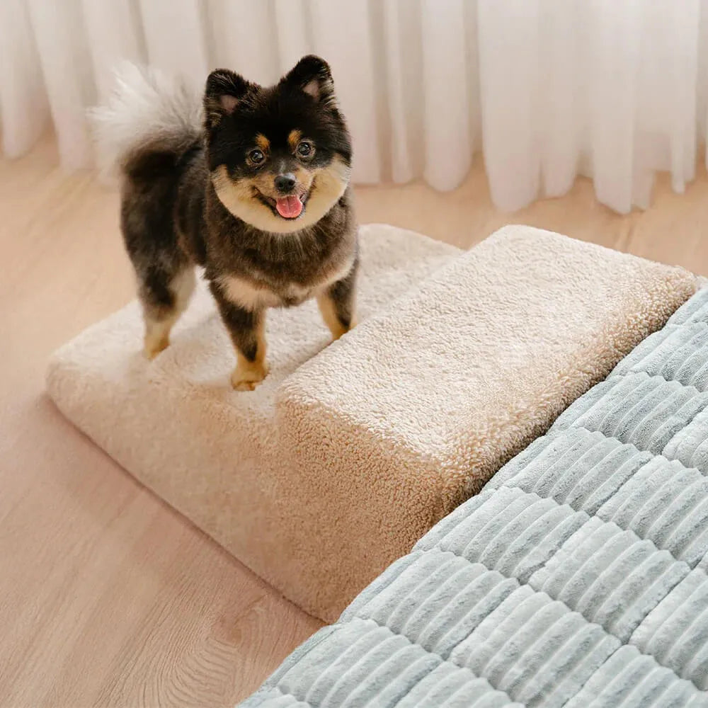 BowLift | Soft Foam Pet Stairs for Small and Senior Dogs - Bedside Ramp Steps