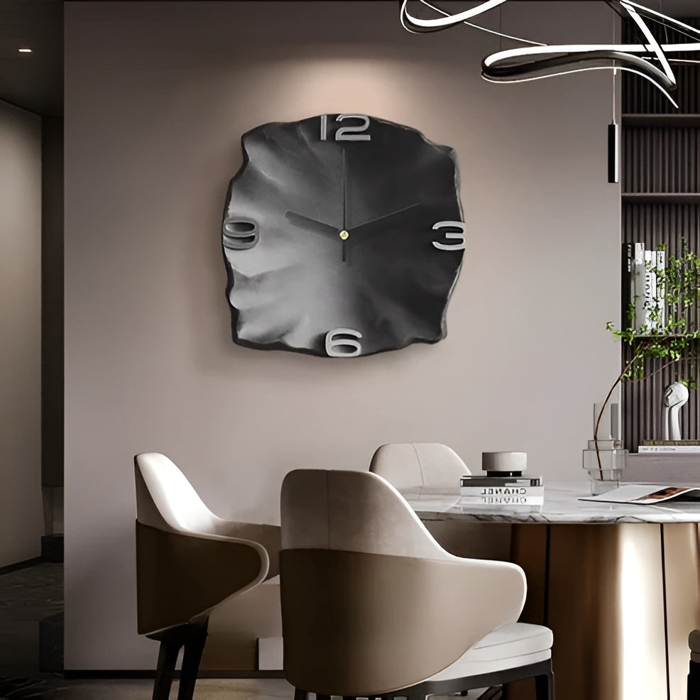 Sandstone Wall Clock – Modern 3D Design | Decorative for Living Rooms and Offices | Bowlift