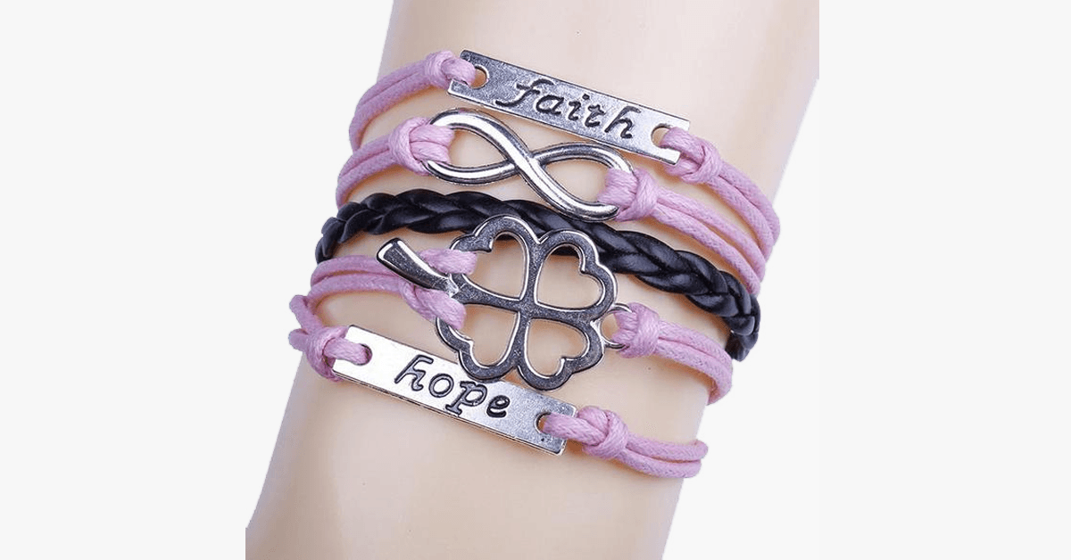 BowLift | Clover Faith Hope Infinity Bracelet