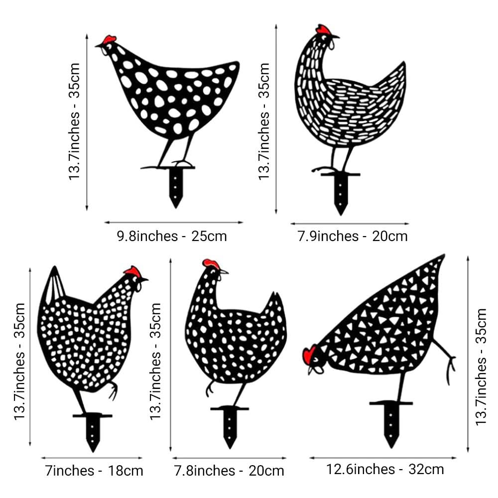BowLift | Weather-resistant Metal Chicken Decoration for Rustic Gardens