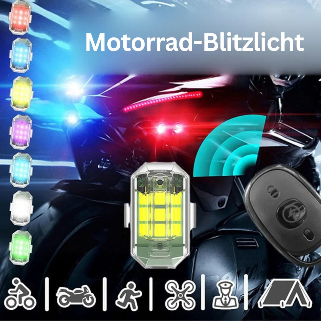 BowLift | Wireless LED Motorcycle Tail Light – Rechargeable Remote Control for Brake and Warning Light