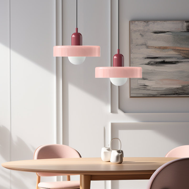 Bauhaus Colorful Glass Pendant Lamp - Modern Design Lamp for Living Room and Dining Room | Bowlift