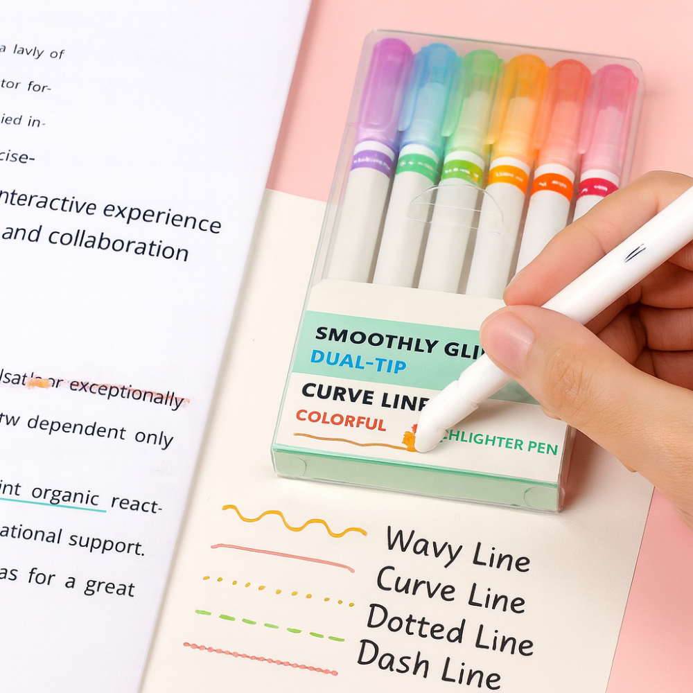 BowLift | Colorful Dual Tip Highlighter Pens Set