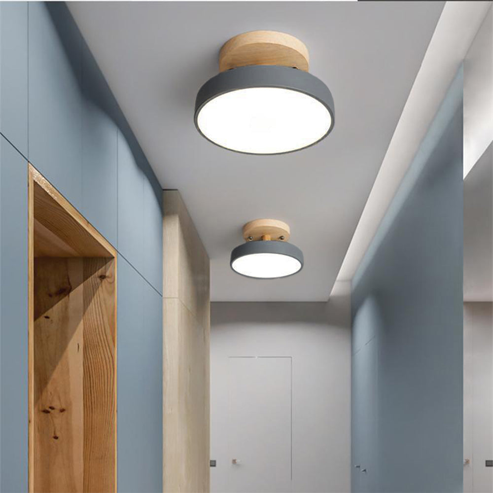 BowLift | LED Ceiling Light Wooden Flush Mount Fixture