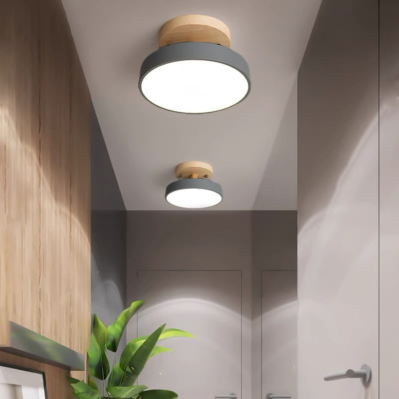 BowLift | LED Ceiling Light Wooden Flush Mount Fixture