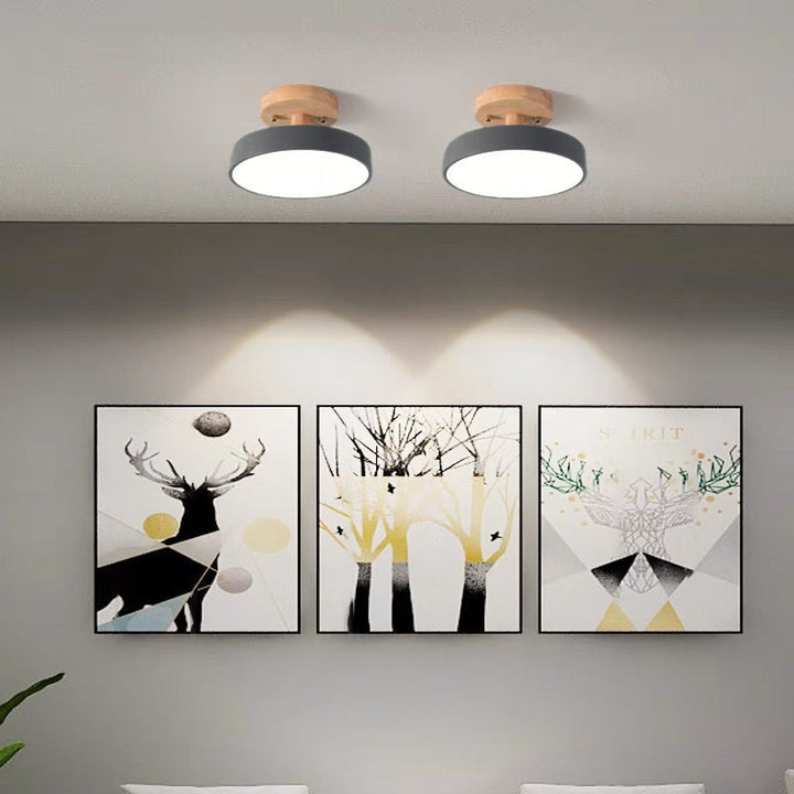 BowLift | LED Ceiling Light Wooden Flush Mount Fixture