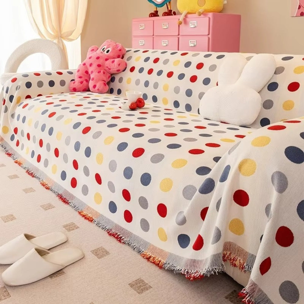 BowLift | Colorful Polka Dot Sofa Cover