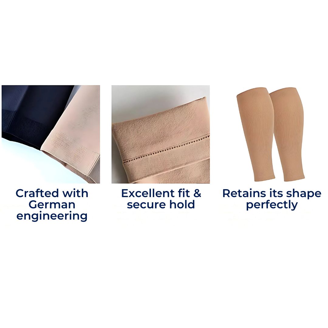 ComfortFlow Support Socks | Soft Highly Elastic Calf Compression - for Muscle Recovery and Circulation Enhancement Bowlift