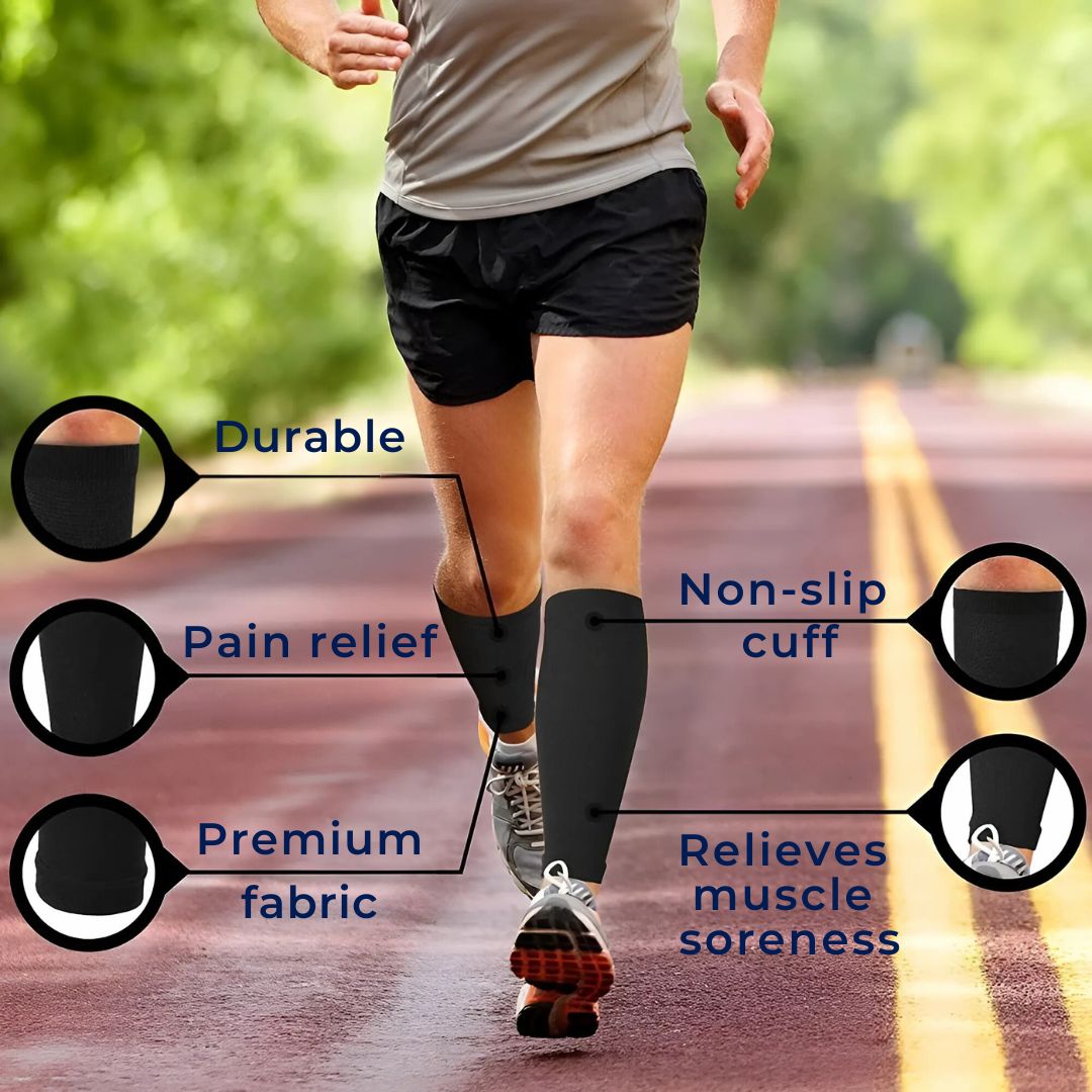 ComfortFlow Support Socks | Soft Highly Elastic Calf Compression - for Muscle Recovery and Circulation Enhancement Bowlift