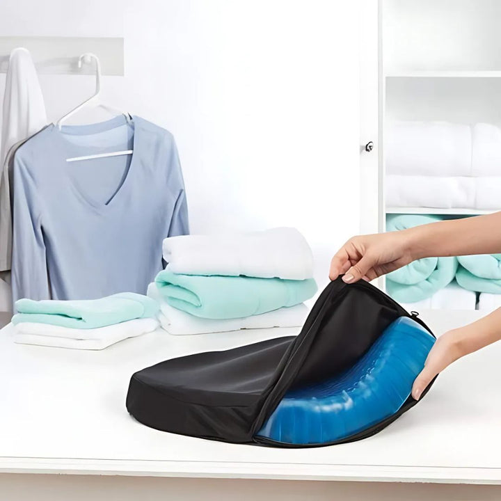 ComfortGel Orthopedic Gel Seat Cushion | Pressure Relief - Tailbone Pain - Lower Back Support - For Office Chair - Car - Wheelchair Use Bowlift