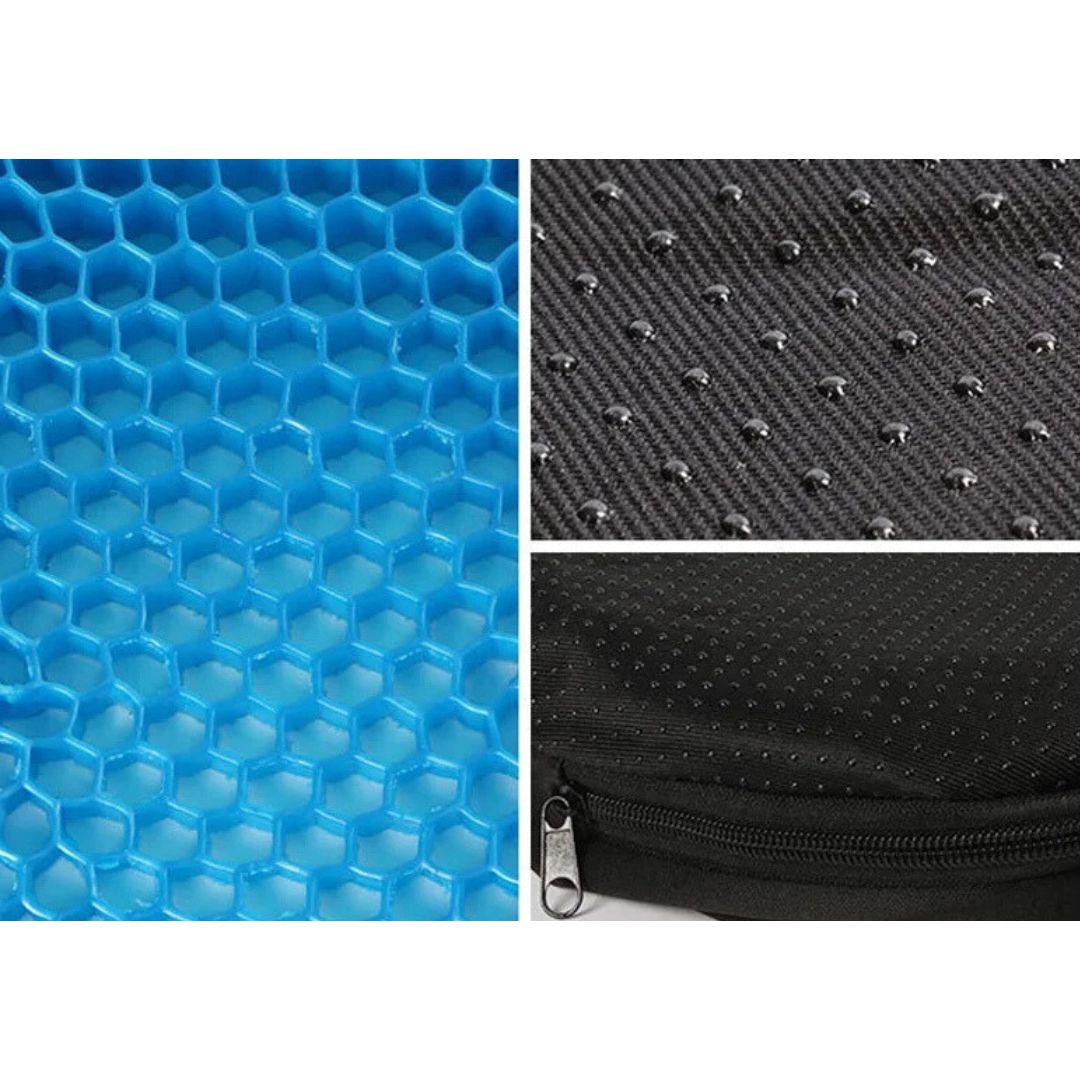 ComfortGel Orthopedic Gel Seat Cushion | Pressure Relief - Tailbone Pain - Lower Back Support - For Office Chair - Car - Wheelchair Use Bowlift