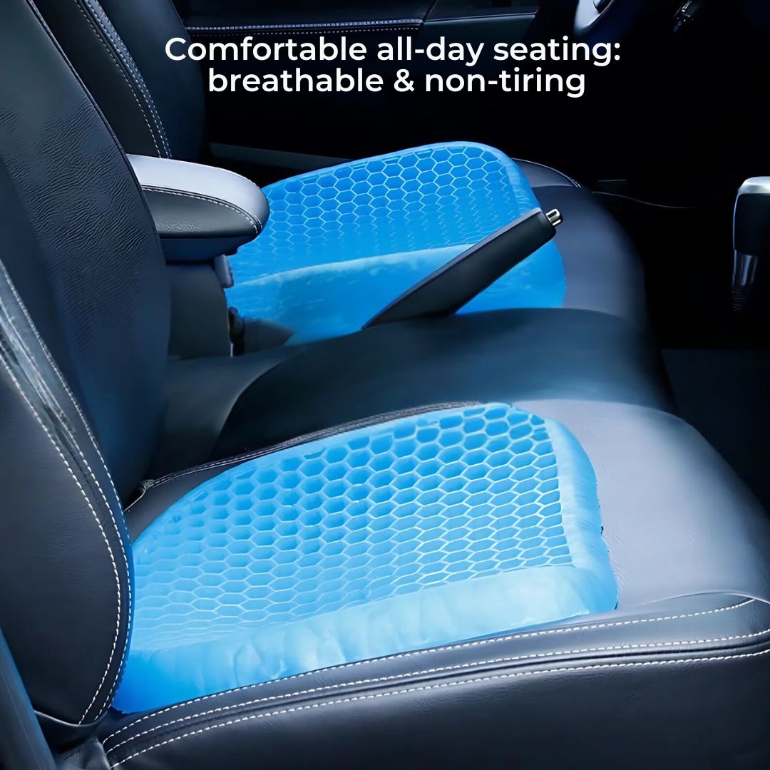ComfortGel Orthopedic Gel Seat Cushion | Pressure Relief - Tailbone Pain - Lower Back Support - For Office Chair - Car - Wheelchair Use Bowlift