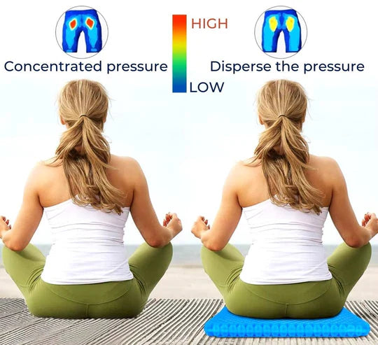 BowLift | PressureFree Orthopedic Gel Seat Cushion – Breathable Honeycomb Design for Tailbone and Back Pain Relief