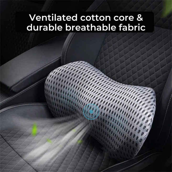ComfortWave Lumbar Support Cushion | for Lower Back Pain Relief - Ergonomic Design for Office - Driving and Home Use Bowlift