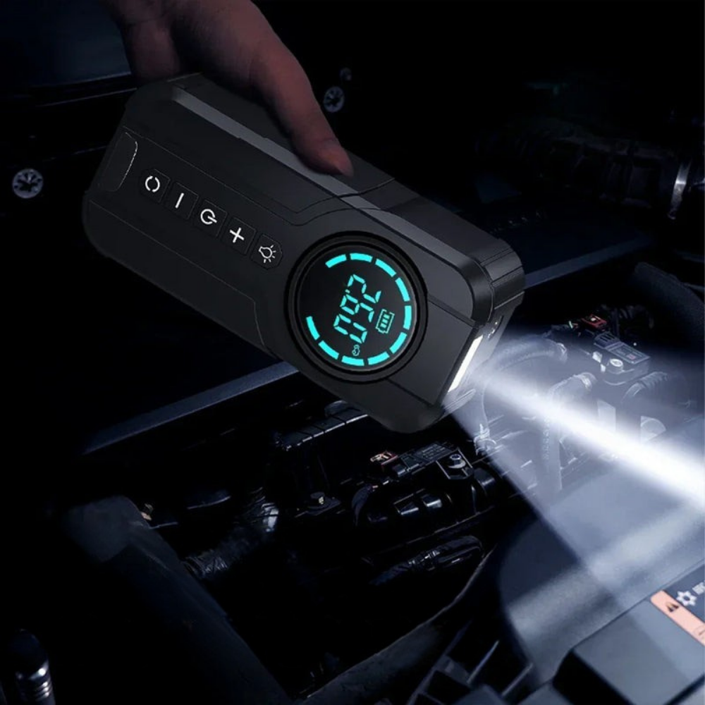 BowLift | Compact Car Air Pump Jump Starter LED Light